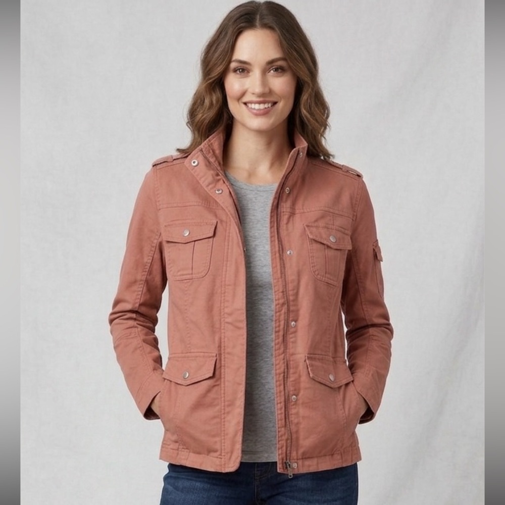 Kensie Mauve Pink Utility Jacket